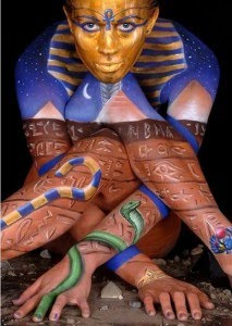 egyptian body paint art