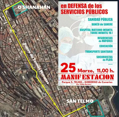Diversas organizaciones de Gran Canaria preparan una manifestación “en defensa de los servicios públicos