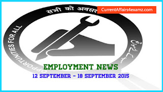 Employment News September 2015