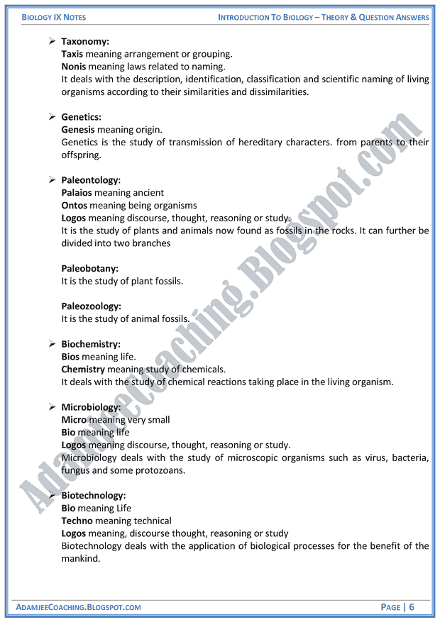 introduction-to-biology-theory-notes-and-question-answers-biology-notes-for-class-9th