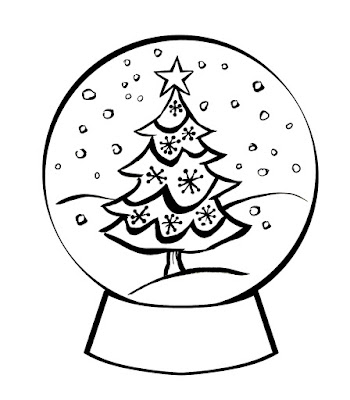 Snow Globe Coloring Pages for Kids