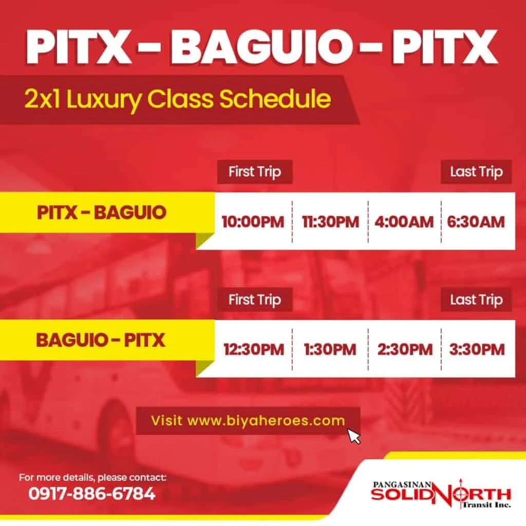 travel time pitx to baguio