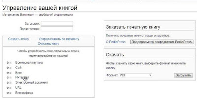 Книга из статей Wikipedia