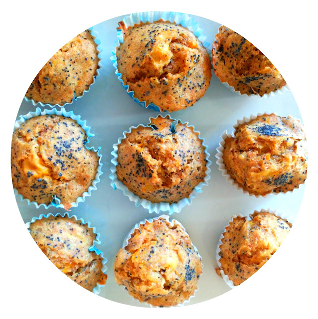 muffins de mandarina y semillas de amapola