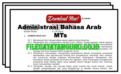 Perangkat administrasi bahasa arab kelas 7,8 dan 9 MTs Kurikulum KTSP