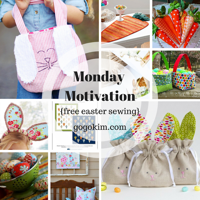 Monday Motivation {free sewing projects for Easter}