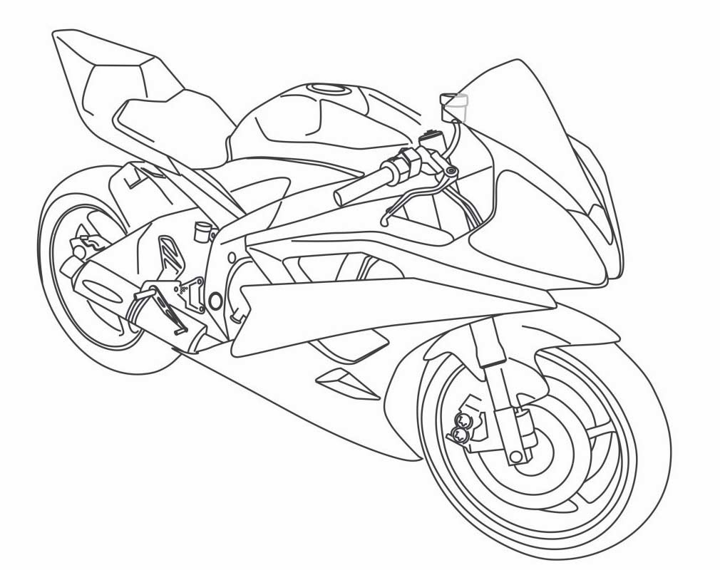 Kumpulan Gambar Sepeda Motor Untuk Diwarnai Terbaru Codot Modifikasi