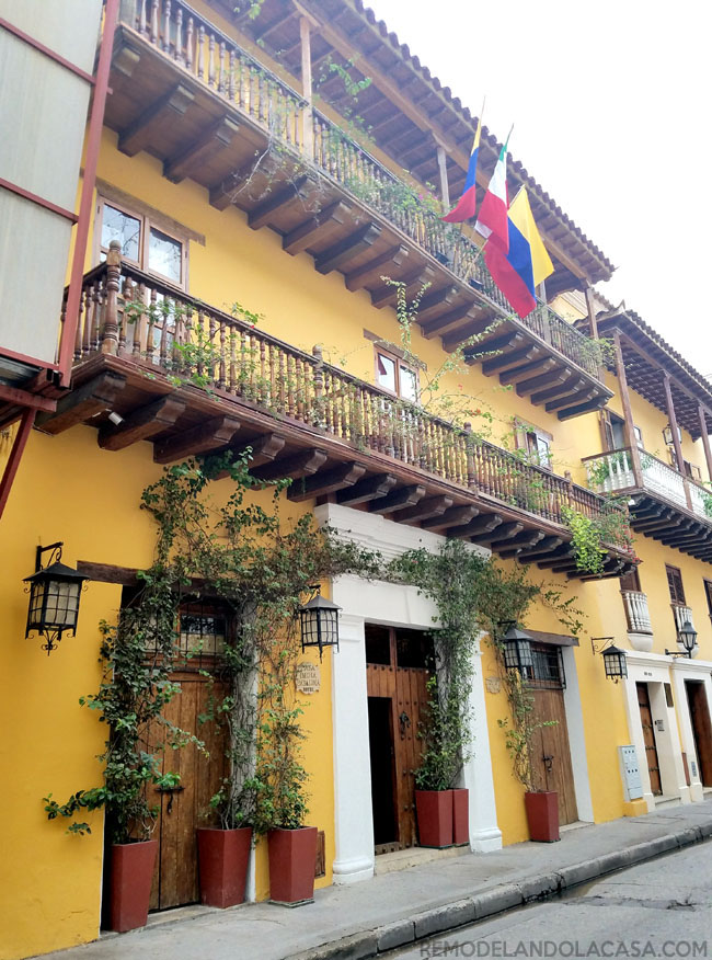 Charming yellow home with double balcony