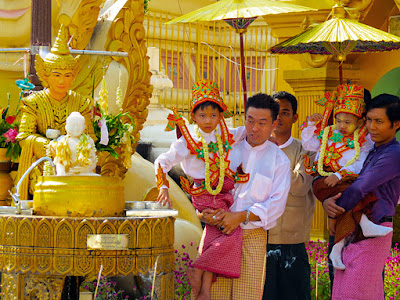 novitiation ceremony in Yangon Myanmar with parents