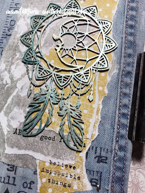 art journal - jeansowa okładka