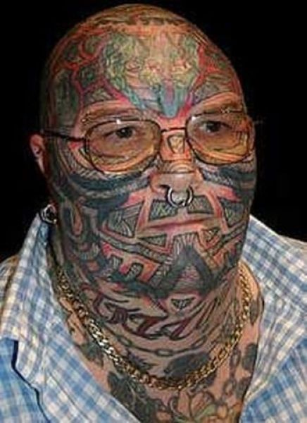 Extreme Weird Facial Tattoos Photos