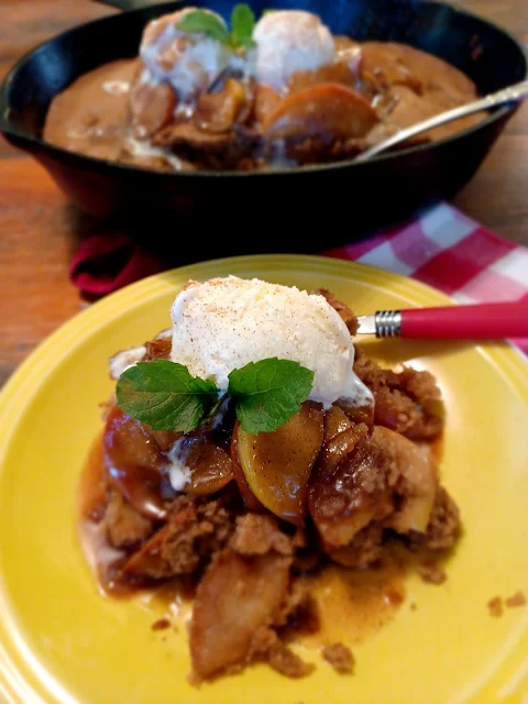 Old Fashioned Apple Skillet Cake at Miz Helen's Country Cottage