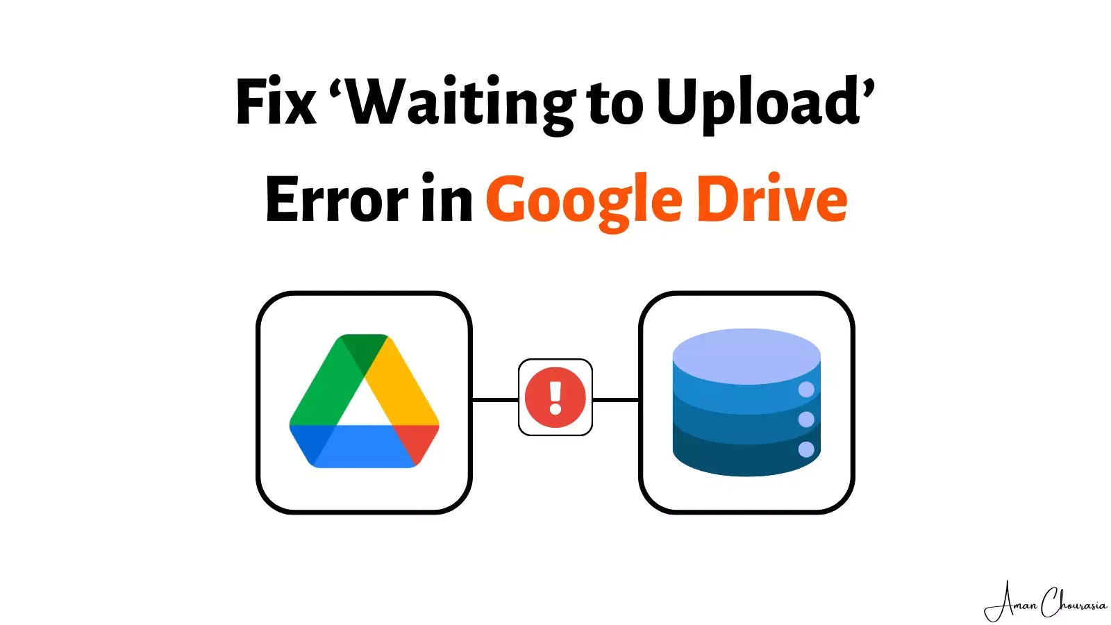 Fix Google Drive Waiting to Upload Error