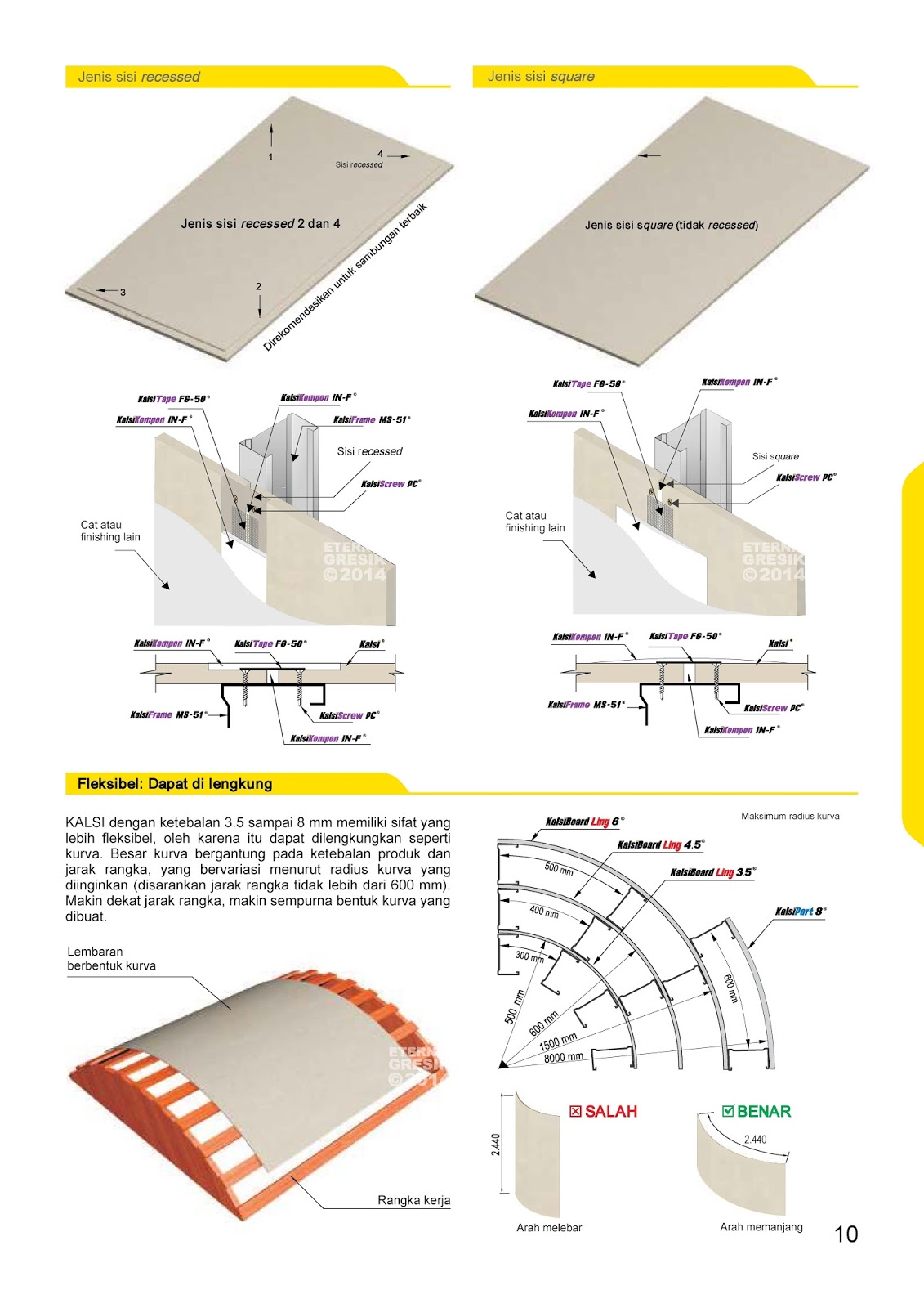 Brosur dan spesifikasi KalsiBoard - KalsiLing 3.5 - Plafon 