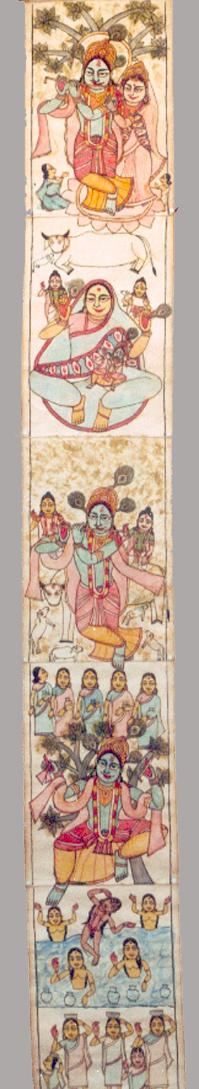 krishna scroll painting