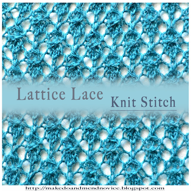 Lattice Lace Knit Stitch Pattern Knitting Pattern