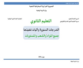 تحميل المخططات السنوية لجميع المستويات  للتعليم الثانوي كل المواد 2021-2022