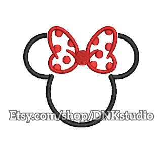 Minnie Mouse Disney Embroidery Design