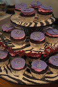 Guitar, Notes, star and number 13 glittered. CHOCOLATE FIRE CUPCAKES