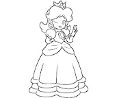 #12 Princess Daisy Coloring Page