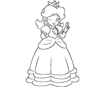 #12 Princess Daisy Coloring Page