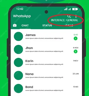 WhatsApp interface stock photo shows a potential single–click interface changed dropdown