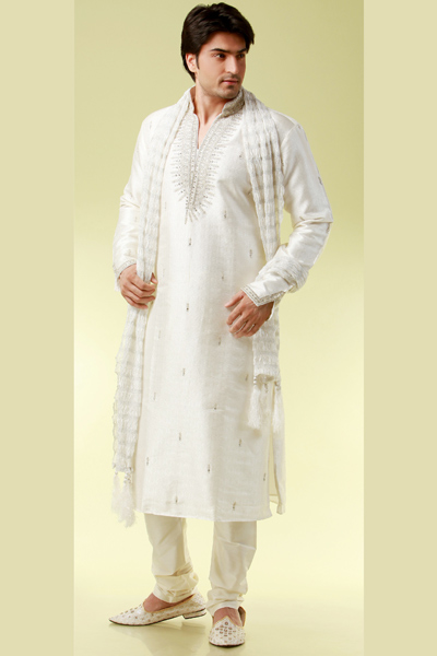 New Fashion Styles: Latest Gents White Kurta Design 2013