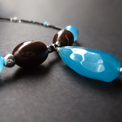 The Rainy Days and Teardrops Necklace in Teal Blue