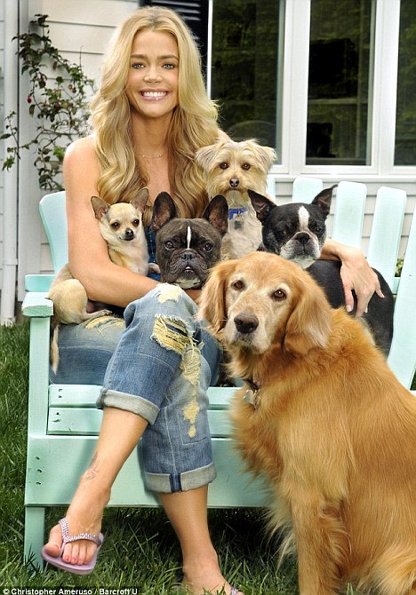 charlie sheen wife denise richards. Dog lover: Richards and a