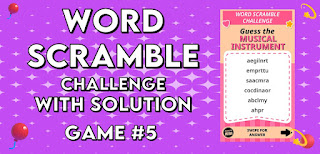 Phoenix's Trivia Word Scramble Challenge Puzzle game 5 with solution