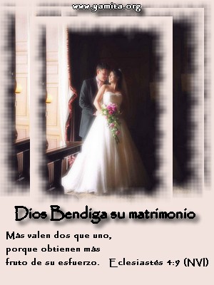 Dios bendiga su matrimonio