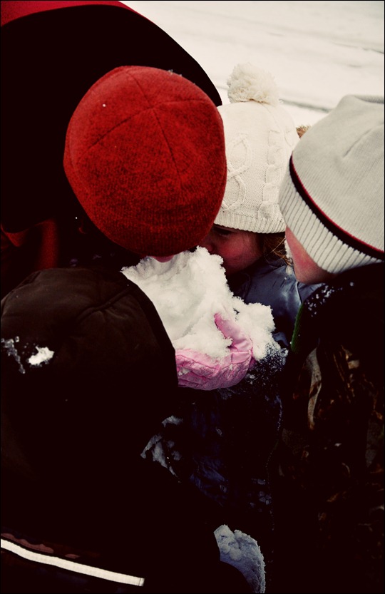 eating snow