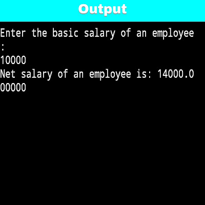 C Program For Calculate Net Salary of an employee