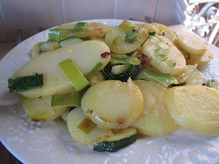 Gluten Free Potato, Zucchini, Leek Side Dish