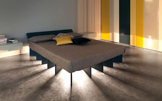 Ideias decoração mobiliário | cama casal iluminada