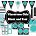 Teal And Black Classroom Decor