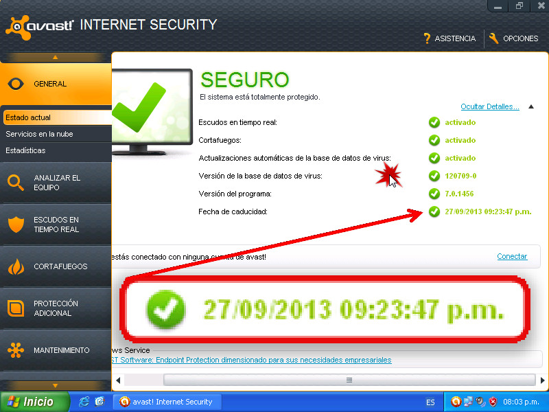 SERIAL LICENCIA avast internet security pro-antivirus FULL 