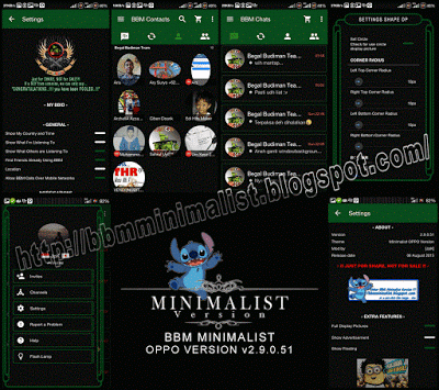 BBM MINIMALIST OPPO VERSION V2.9.0.51 Apk (Free Sticker)
