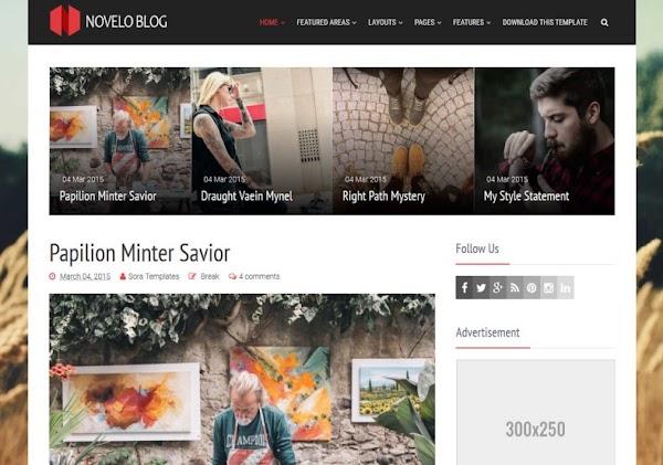 Novelo Blog Blogger Template