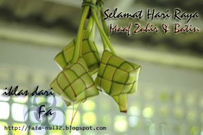 Selamat hari raya. ampun maaf ku pinta =p