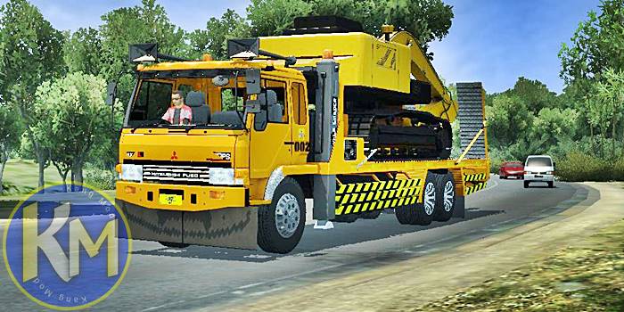 mod fuso fighter 220ps selfloader muatan excavator