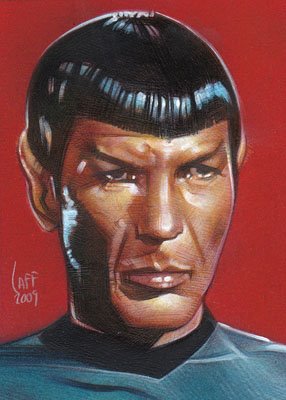 Spock ACEO Sketch Card by Jeff Lafferty