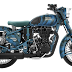 Royal Enfield Classic 500 desert stormside blue png free download