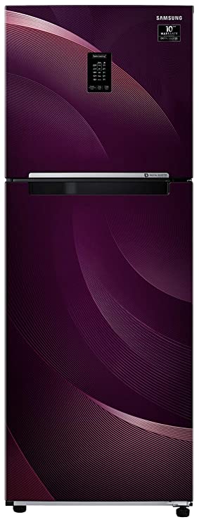 Samsung 314 L 2 Star Inverter Frost-Free Double Door Refrigerator (RT34T46324R/HL, Rythmic Twirl Red, Convertible)