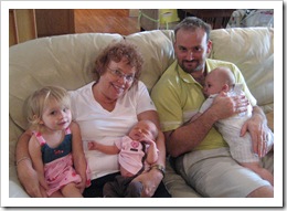 Annabelle, Grandma, Carly, Jer and Reid
