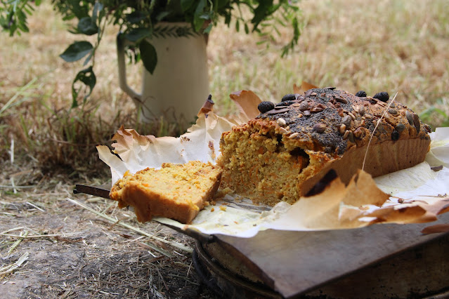 Cake carotte-coco-curry vegan