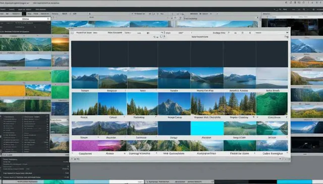 Create an image of a digital screen displaying a variety of video editing assets, including clips, transitions, filters, and sound effects. The assets should be arranged in an organized and visually appealing manner. Use bright and vibrant colors to make the image pop, and include a search bar or filter option to help users easily find the perfect asset for their project. Show different categories of assets, such as music and stock footage, and include icons or symbols to represent each category. Make the image feel dynamic and exciting, giving users the sense that they have a world of creative possibilities at their fingertips.