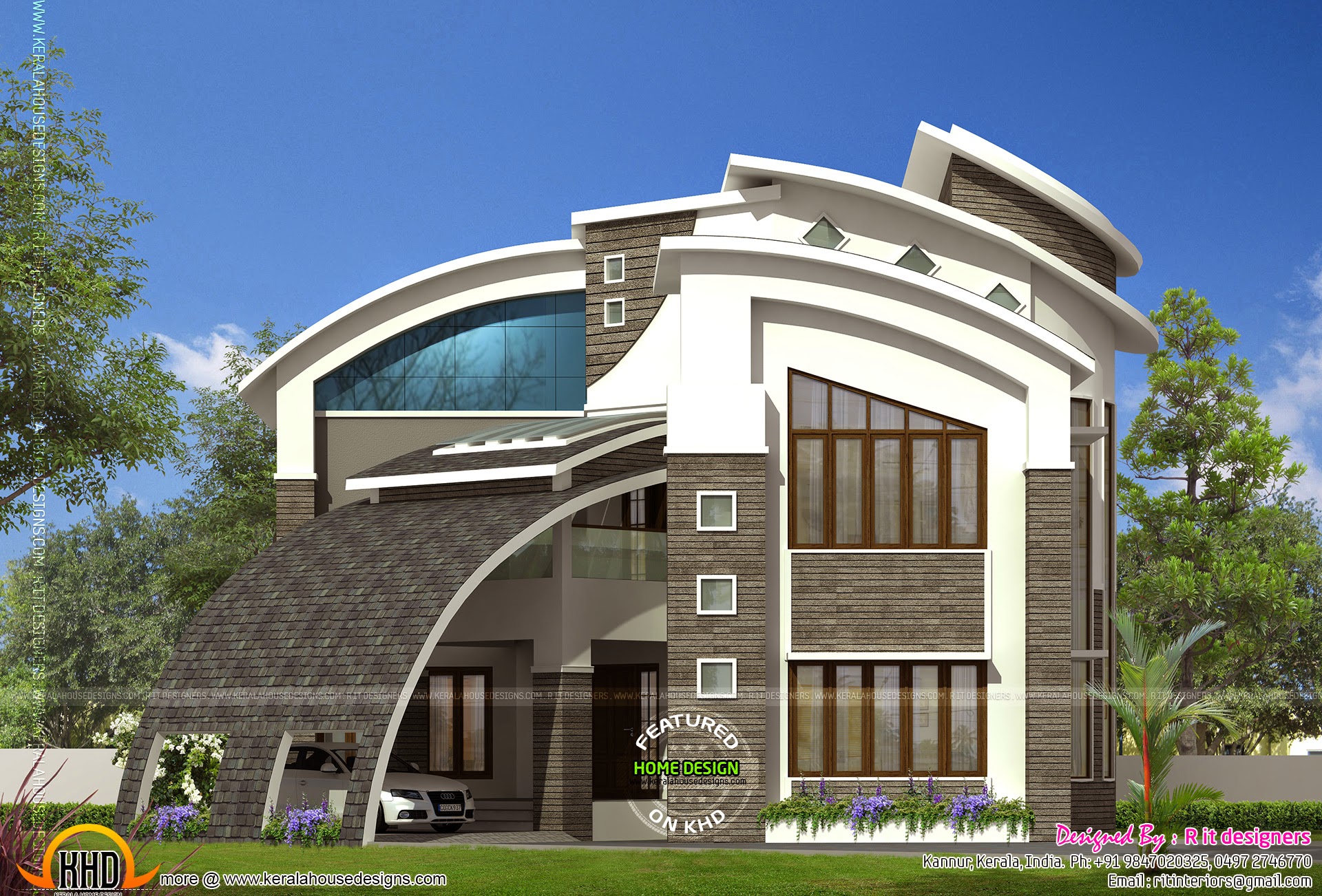  Most modern  contemporary house  design  Kerala home  design  