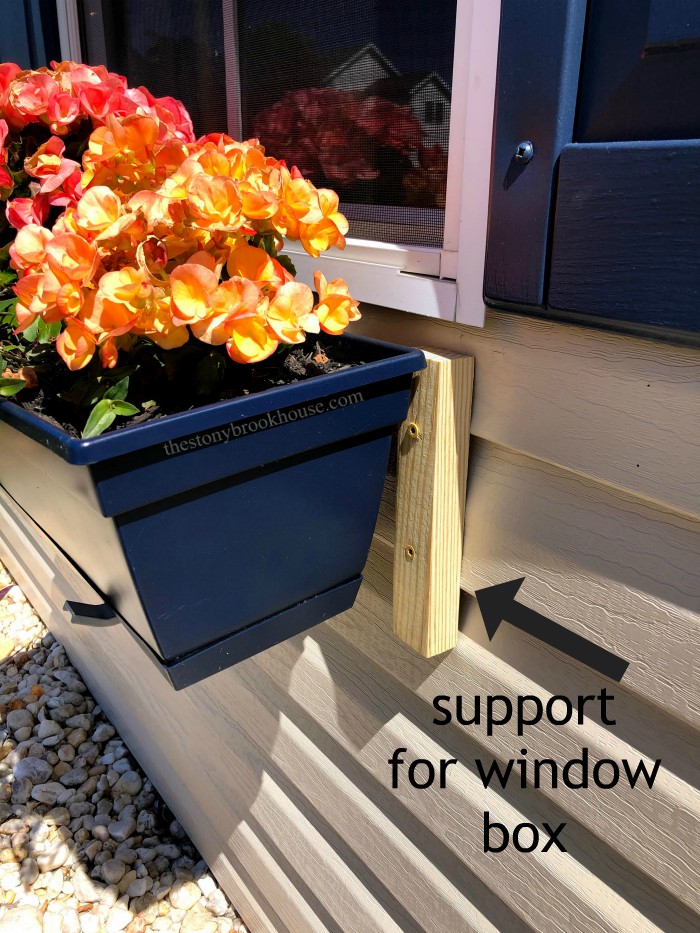 Window box supports for attaching