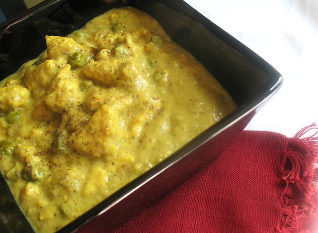 Paneer Cheese with a Coconut Milk Gravy